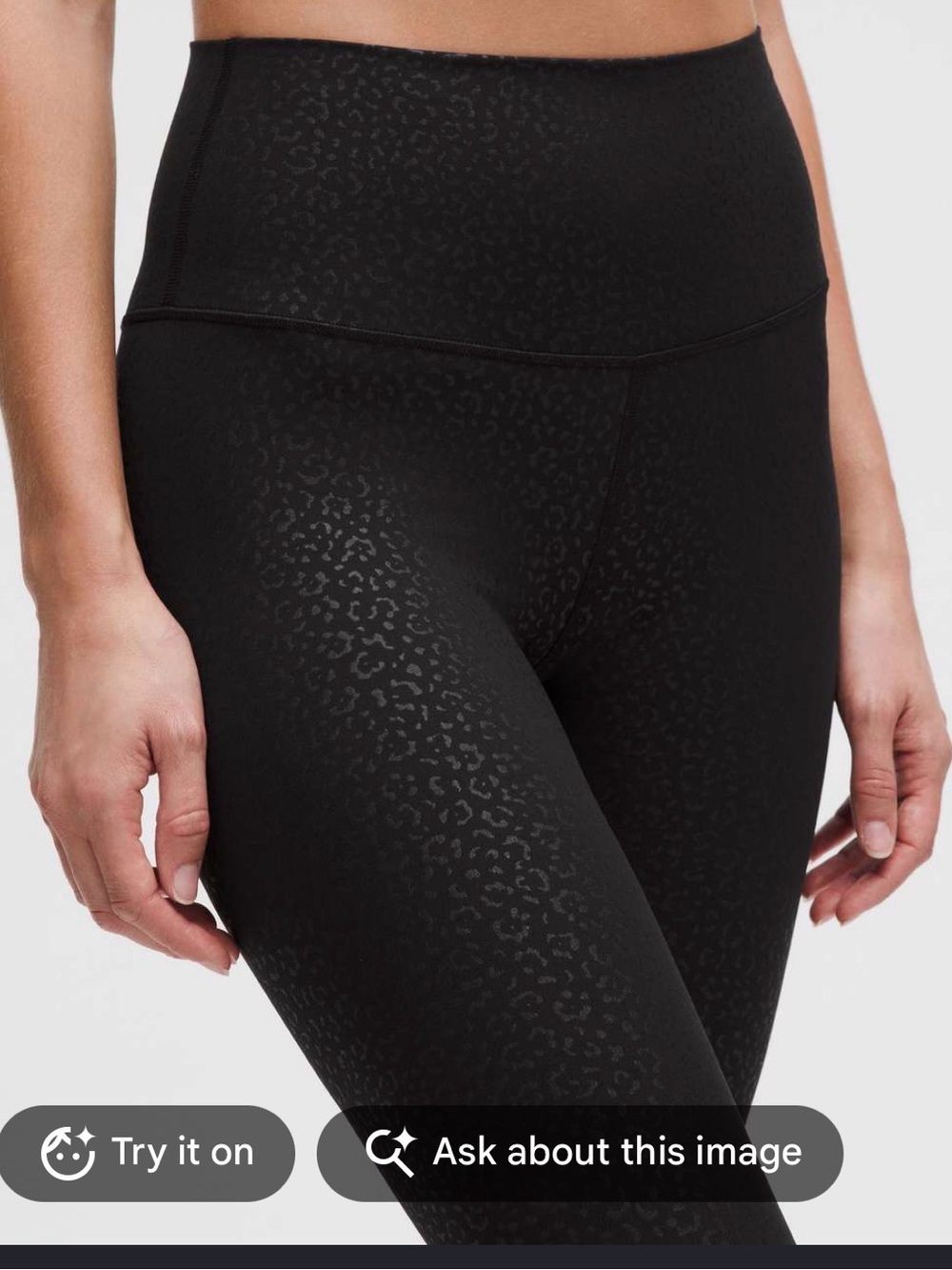 lululemon athletica Black High-Waist Subtle Leopard Leggings